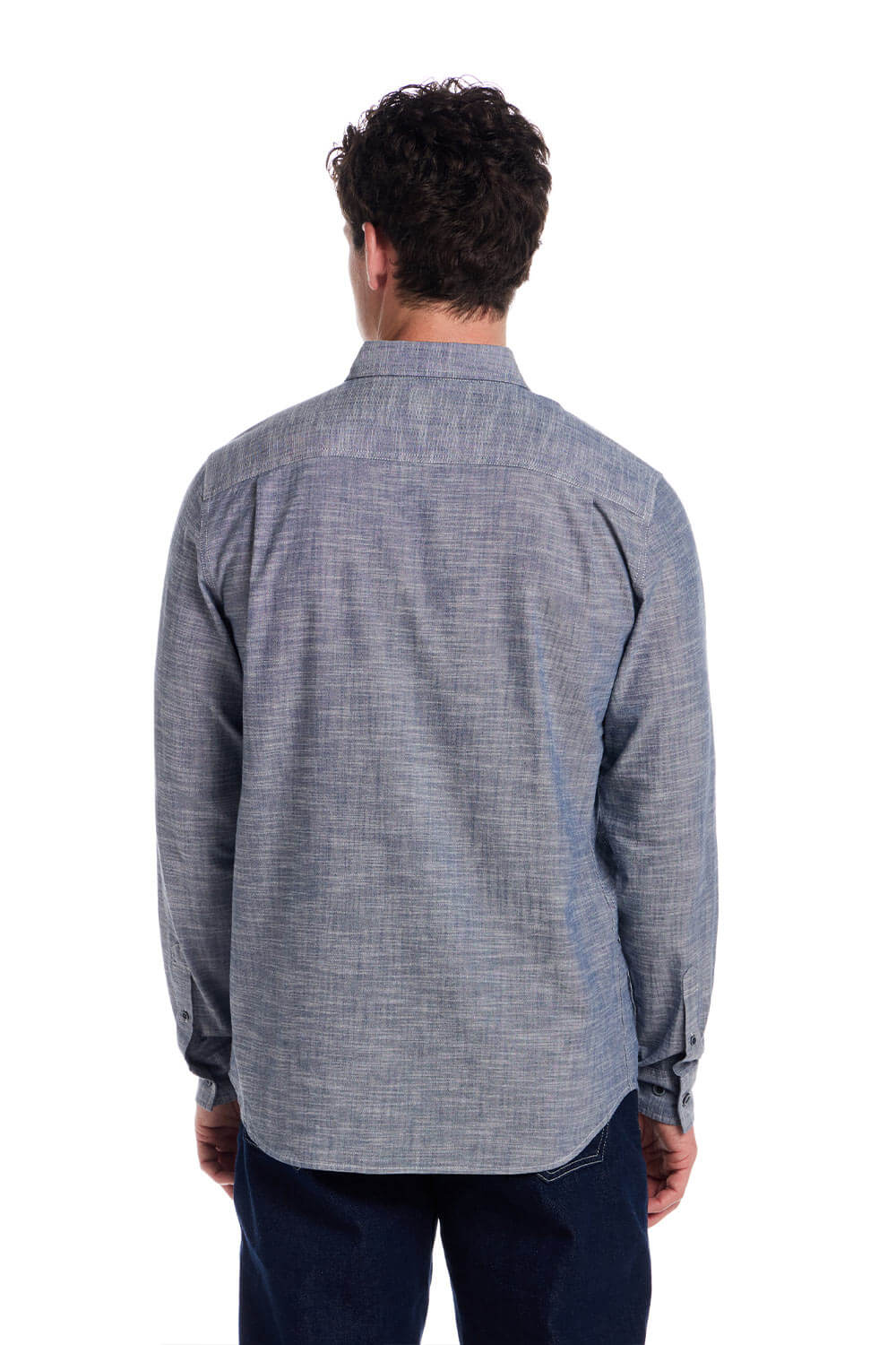 Weatherproof Vintage Solid Chambray Winter Button Down for Men in Insignia Blue  | F2585884GK-INSBLUE - Image 2