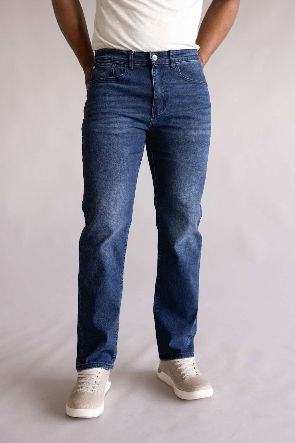 Weatherproof Vintage Straight Jeans for Men in Earth Stone | WP25-95SR-EARTHSTONE - Image 5