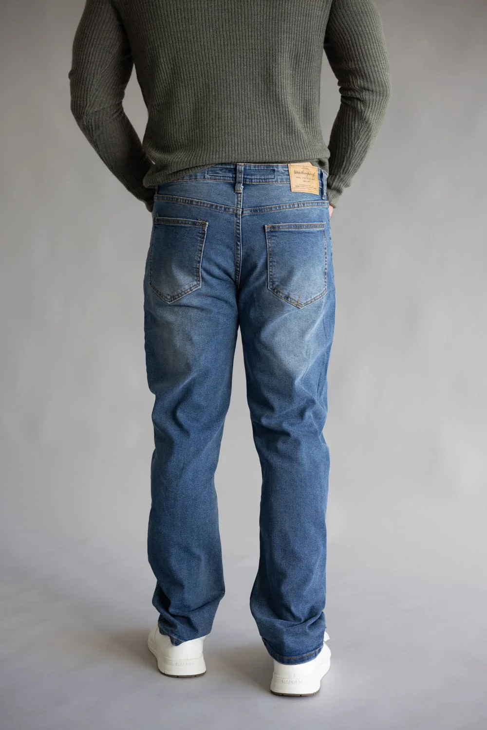 Weatherproof Vintage Straight Jeans for Men in Rainwash | WP25-95SR-RAINWASH - Image 2
