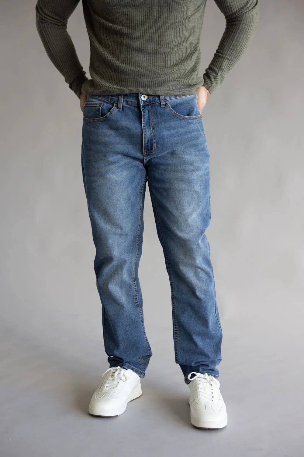 Weatherproof Vintage Straight Jeans for Men in Rainwash | WP25-95SR-RAINWASH - Image 3
