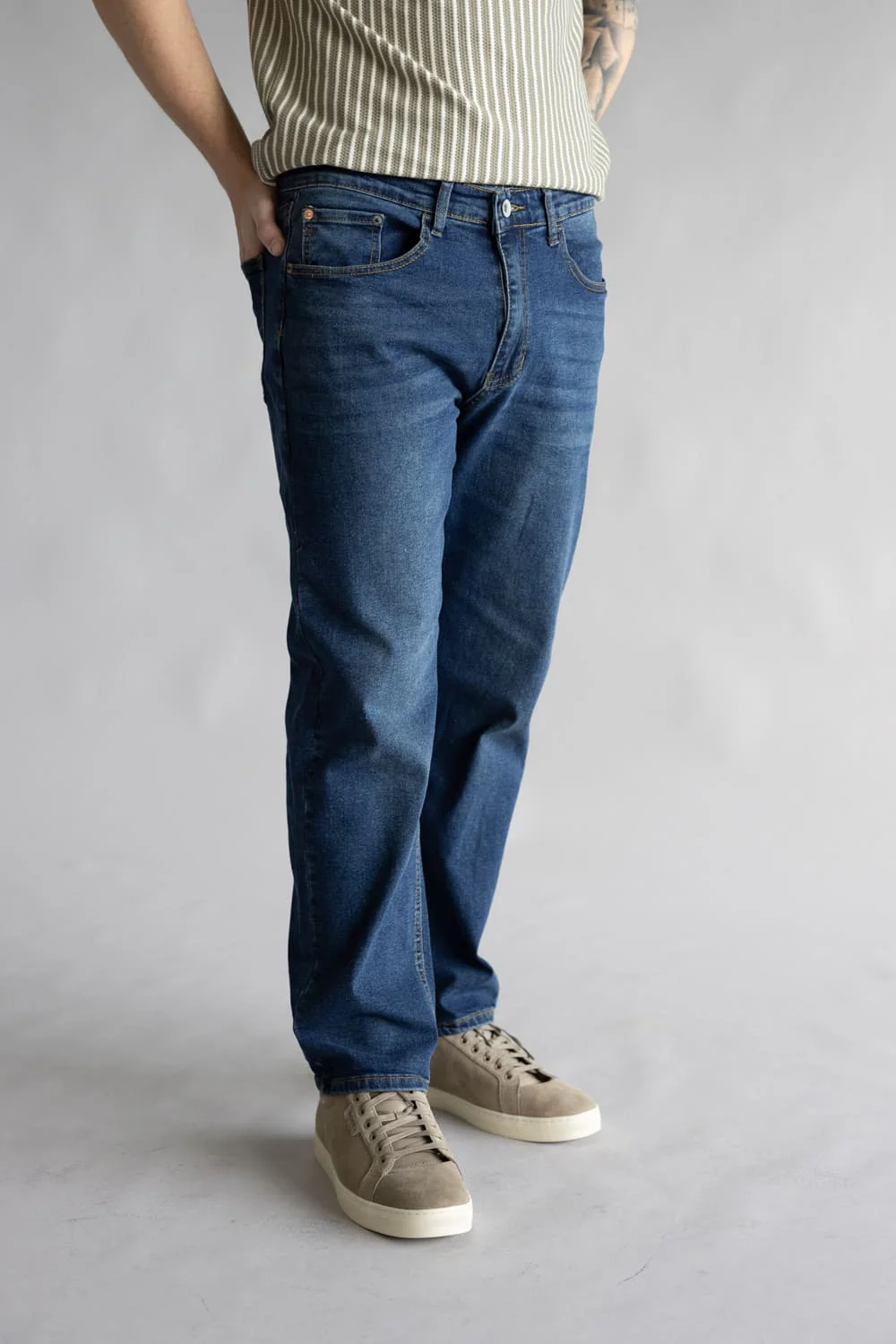 Weatherproof Vintage Straight Jeans for Men in Riverstone | WP25-95SR-RIVERSTONE - Image 4