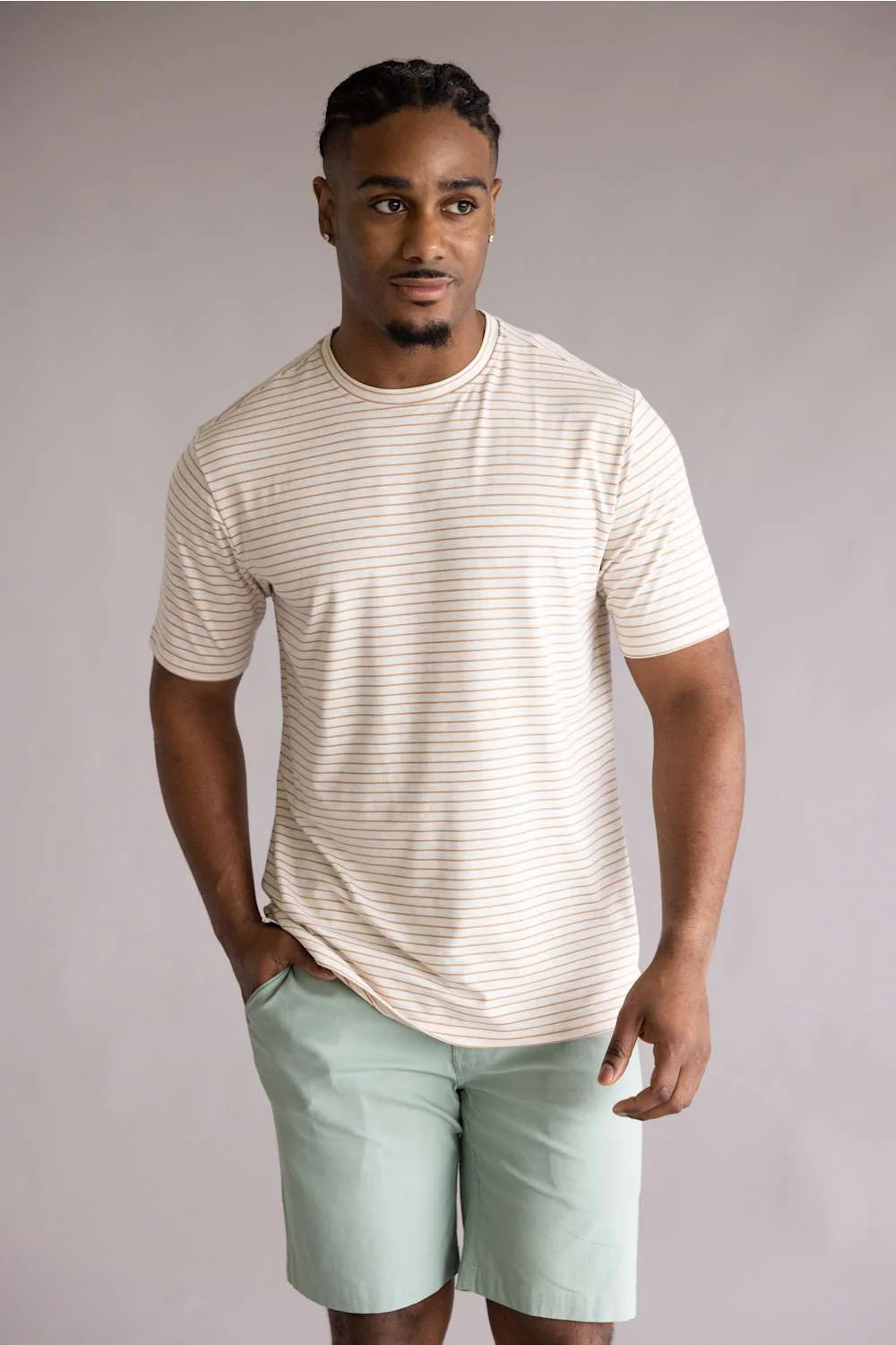 Weatherproof Vintage Striped Stretch T-Shirt for Men - Image 2