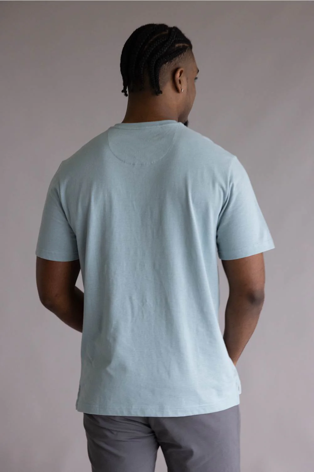 Weatherproof Vintage Sueded Jersey T-Shirt for Men in Blue Stone | S2631875GK-BLUE STONE - Image 3