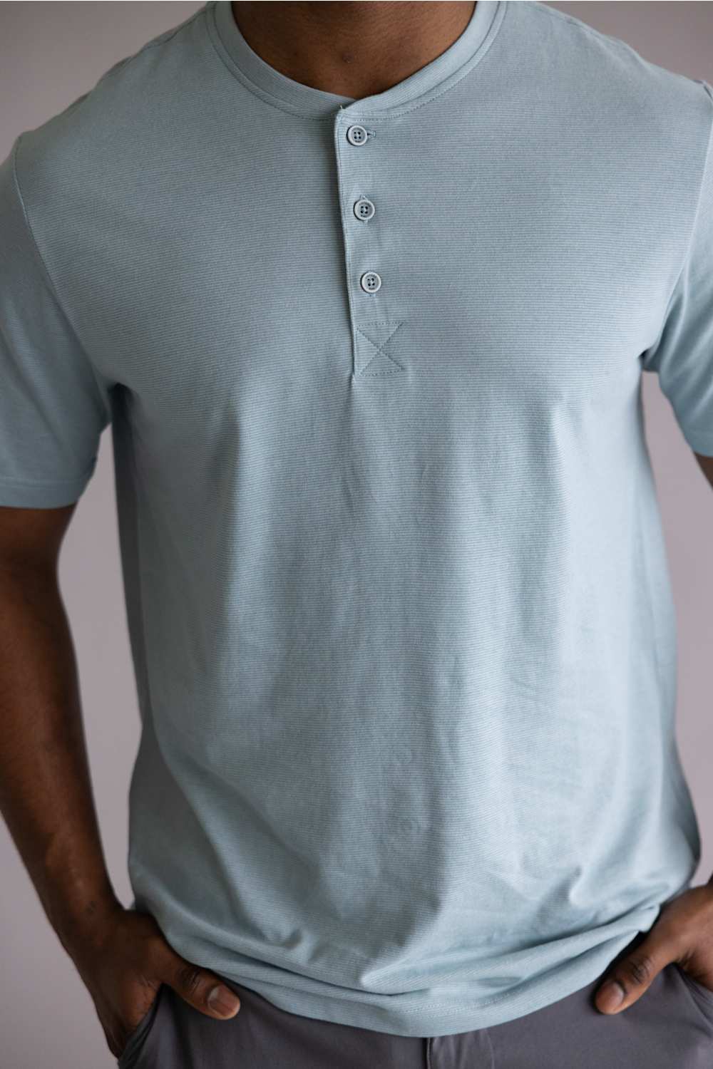 Weatherproof Vintage Sueded Jersey T-Shirt for Men in Blue Stone | S2631875GK-BLUE STONE - Image 4