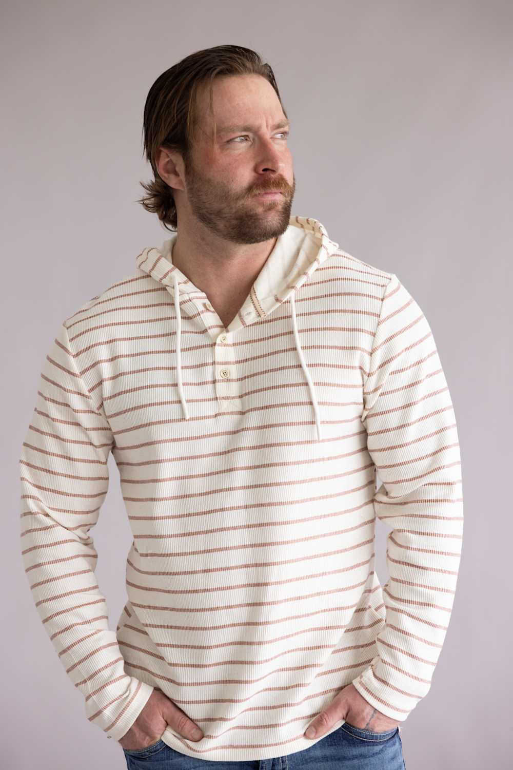 Weatherproof Vintage Summer Hoodie for Men in Crimson | S2631621GK-CRIMSON - Image 4