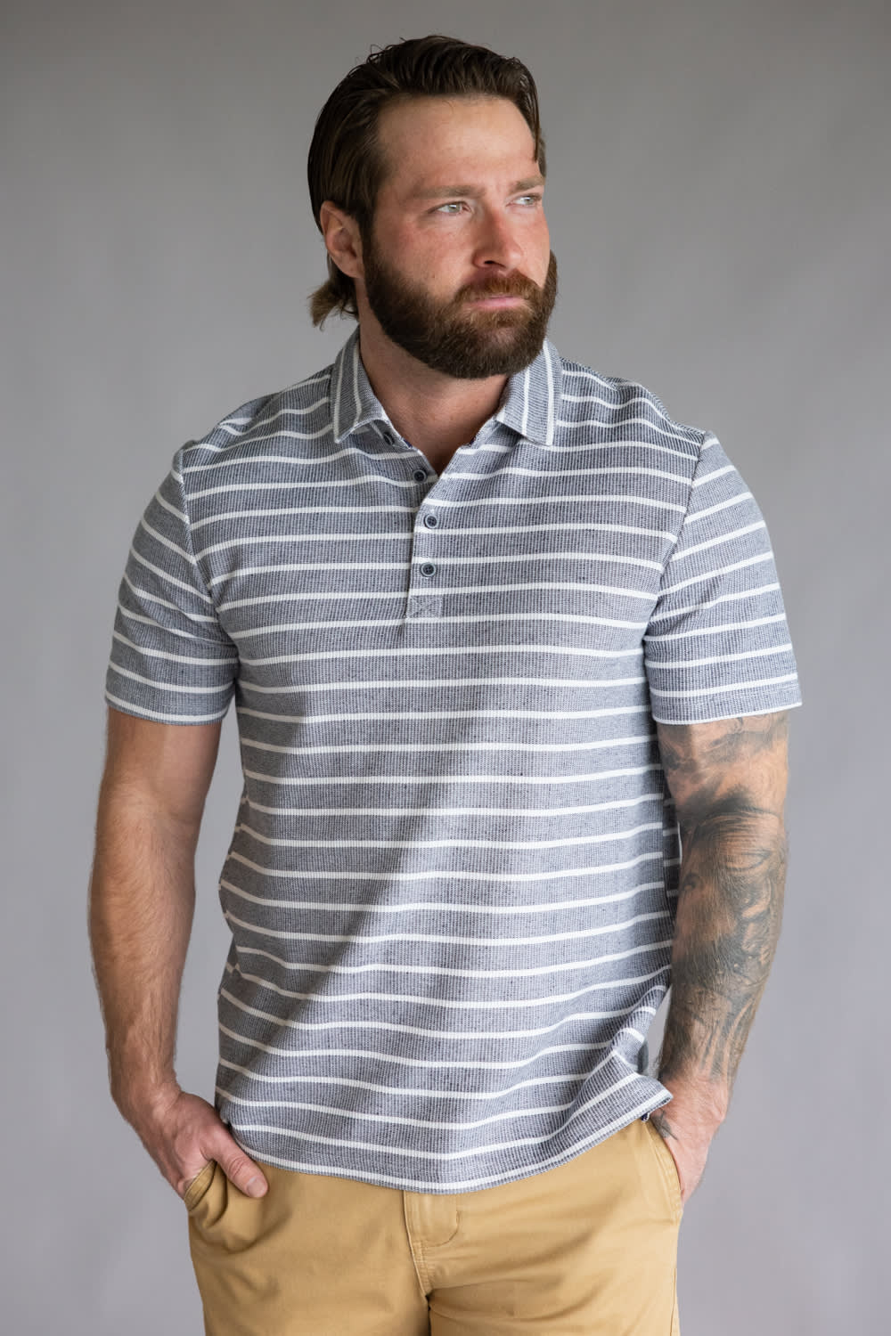 Weatherproof Vintage Terry Striped Polo for Men - Image 2