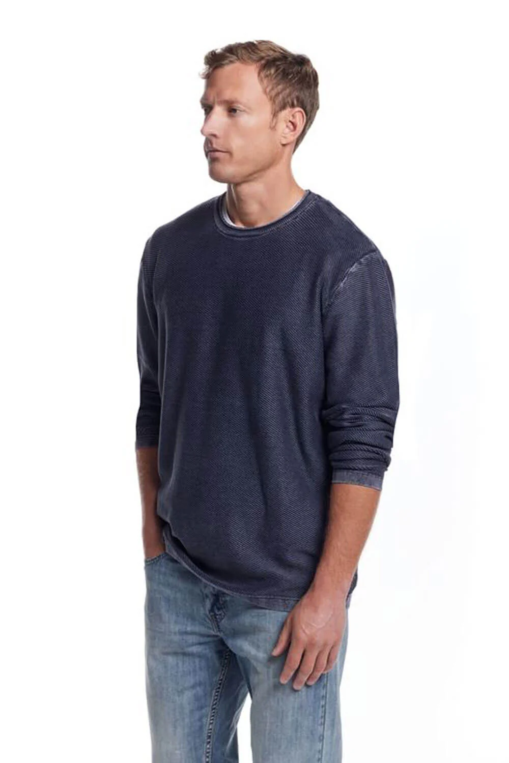 Weatherproof Vintage Twill Stonewash Shirt for Men in Blue Nights | S2540488WV-BLUENIGHTS - Image 4