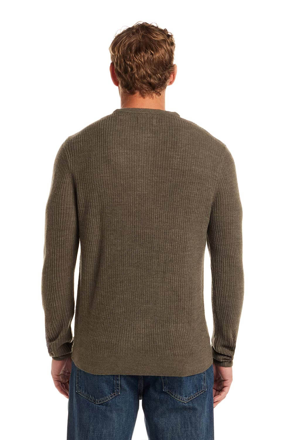 Weatherproof Vintage Vertical Stitch Button Henley for Men in Olive | F2540704GK-KAMBABAOLIVE - Image 2
