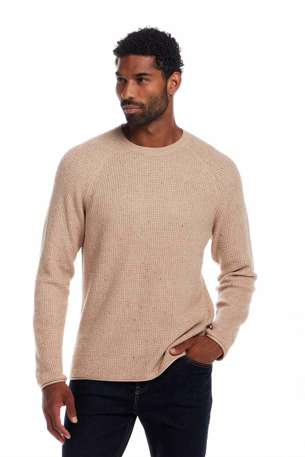 Weatherproof Vintage Waffle Donegal Sweater for Men - Image 2
