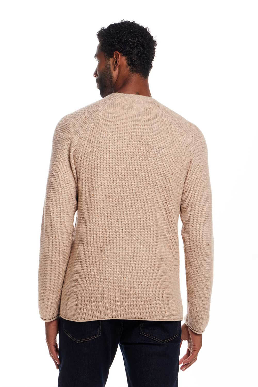 Weatherproof Vintage Waffle Donegal Sweater for Men in Fawn | F2540700GK-FAWN - Image 2