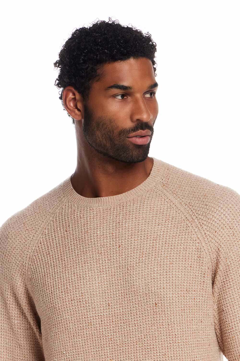 Weatherproof Vintage Waffle Donegal Sweater for Men in Fawn | F2540700GK-FAWN - Image 3