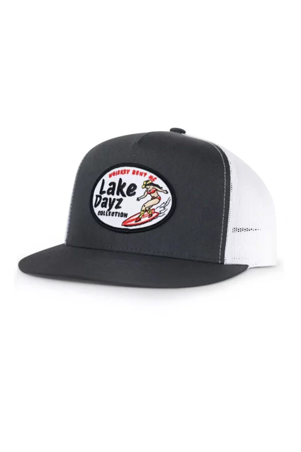 Whiskey Bent Lake Dayz Trucker Hat for Men in Grey | LKDAY-GRY - Image 2