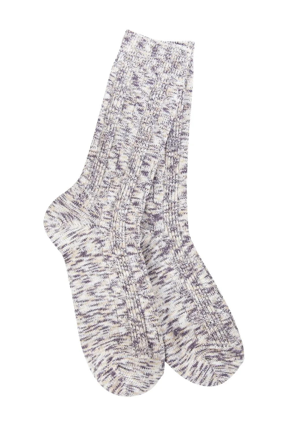 Worlds Softest Weekend Light Weight Cable Crew Socks for Women in Cookie Dough | 76419