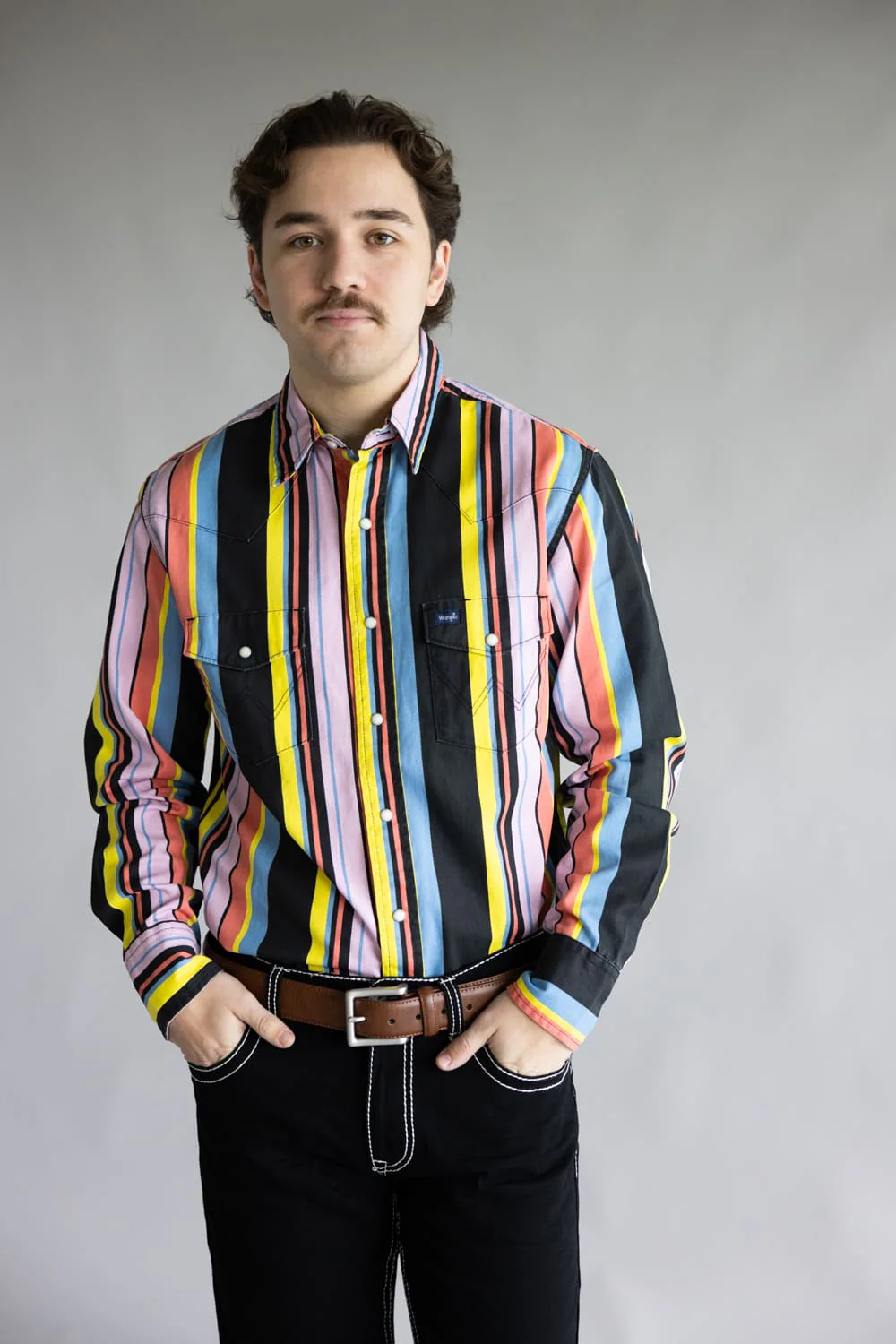 Wrangler Brushpopper Snap Work Shirt for Men - Image 2