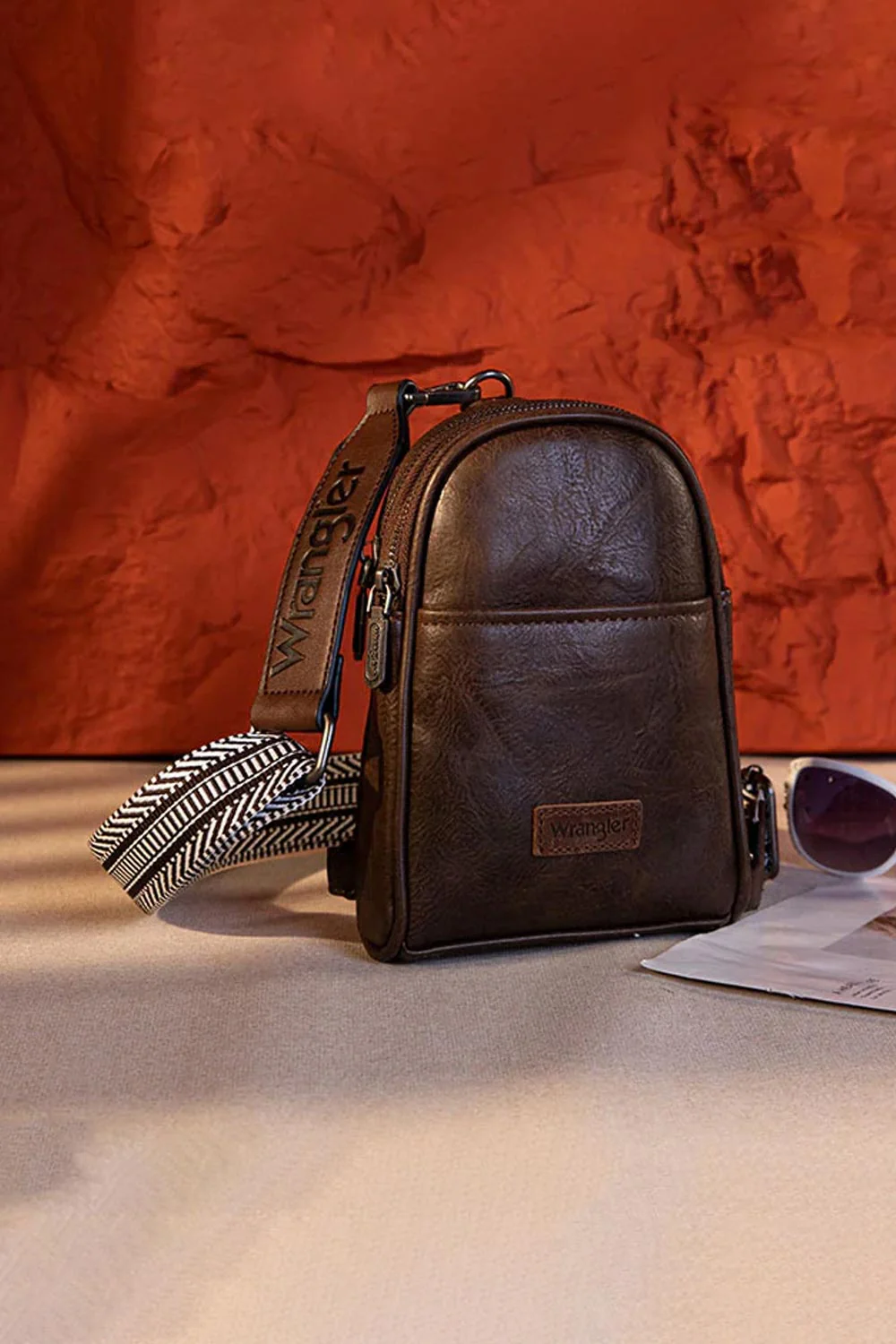 Wrangler Crossbody Sling Bag for Women in Brown | WG87-324-CF - Image 2