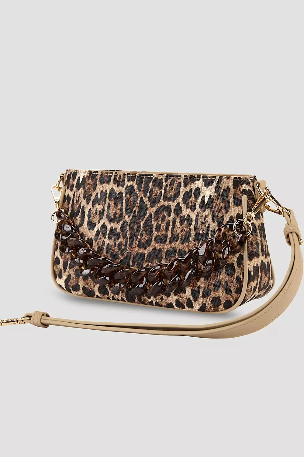 Wrangler Leopard Print Shoulder Bag for Women in Brown | WG474-8633-LP - Image 2