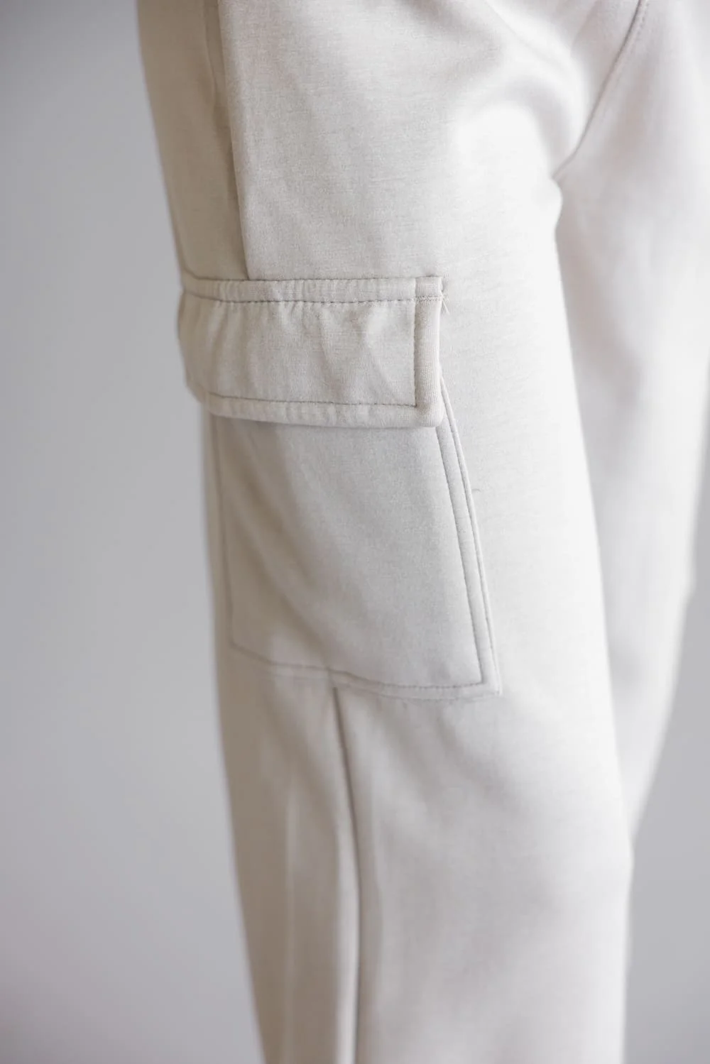Youth Pullover & Wide Leg Pant Set for Girls in Grey/Beige | 1539LSPG-GRYNC - Image 6