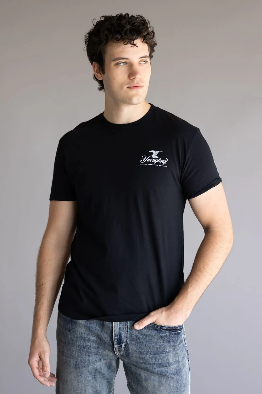 Yuengling Neon Logo T-Shirt for Men in Black | 5540-BLACK - Image 2