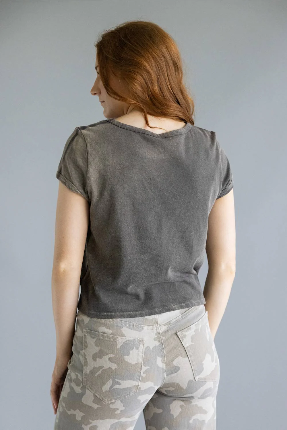 Zutter Mallard Crop Tee for Women in Espresso | K1004-2790-ESPRESSO - Image 3
