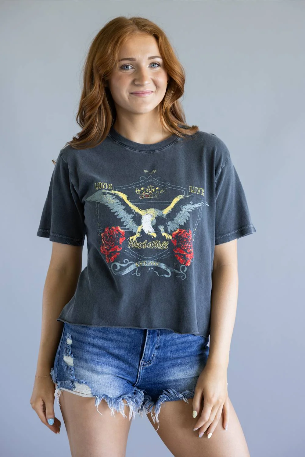 Zutter Rock n Roll Crop Tee for Women in Black | K4084-2768-BLACK - Image 4